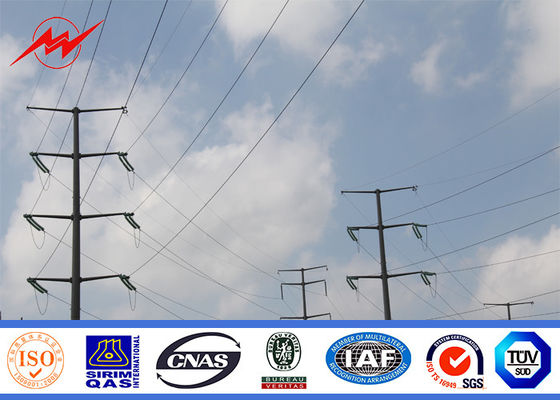11.8m 10 KN Electrical Power Pole Q345 Material Steel Transmission Line Poles