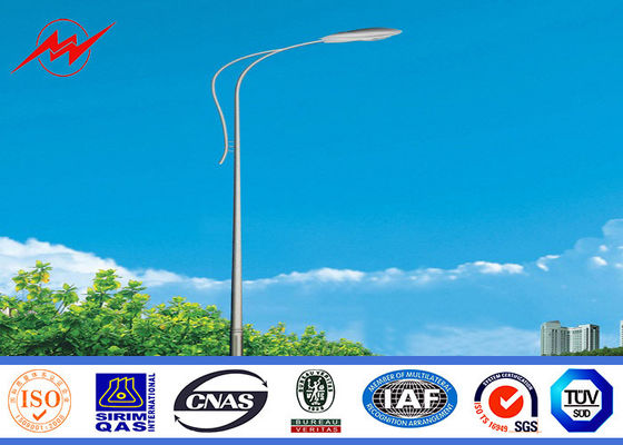 Octagonal 8M 9M Q235 Street Light / Street Lamp Pole Yield Strength 235Pa 24 kg / mm2