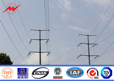 43m قطب طاقة الخدمات العامة الصلب المسبوق بالدفء الساخن لنقل الكهرباء 10kv-550kv
