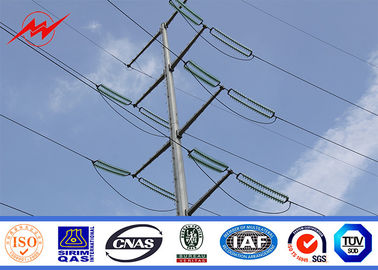 Round Tapered Polygonal Galvanized Steel Pole For Power Line Distribution Project