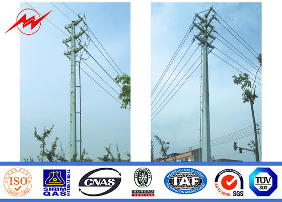 Round Gr50 Philippine Electrical Power Poles With Bitumen 10kV - 220kV Capacity