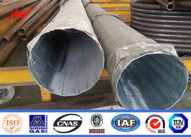توزيع 69kv 55ft عمود الطاقة الفولاذي مع الجلفانيزيشن والقار