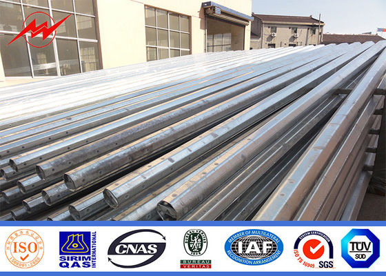 36M Galvanized Power Transmission Steel Poles 10kv - 550kv For Power Line