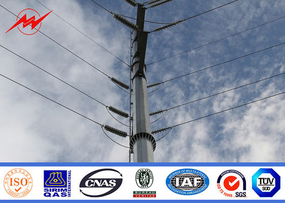 Distribution Terminal Pole Electric Power Pole AWSD Welding For Power Transmission