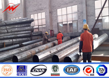 220KV 10-100M تراجع الساخنة المجلفن أنبوبي القطب الصلب للصناعة الكهربائية