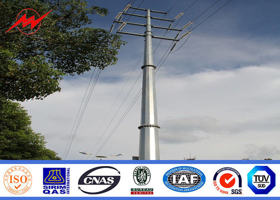 حفزت 80ft توزيع الطاقة الكهربائية القطب لمشروع 132kv 69kv خط كهربائي