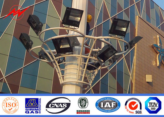 55m الصلب متعدد الأضلاع السامي الصاري ضوء القطب 500W الصمام الأضواء ضوء الفيضانات