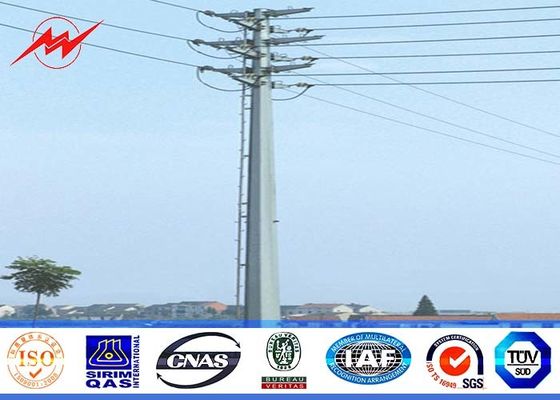110kV High Voltage Electrical Power Pole Transmission Line Tubular Steel Pole