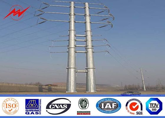 69kv 10M تراجع الساخنة المجلفن الصلب القطب توزيع القطب خط قطب مع اكسسوارات الذراع