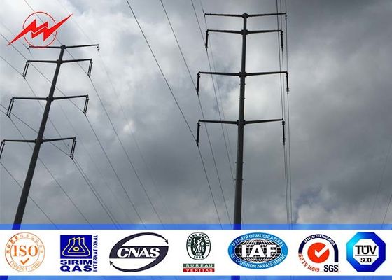 69kv 10M تراجع الساخنة المجلفن الصلب القطب توزيع القطب خط قطب مع اكسسوارات الذراع