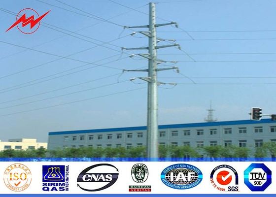 69kv 10M تراجع الساخنة المجلفن الصلب القطب توزيع القطب خط قطب مع اكسسوارات الذراع
