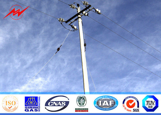 الجلفنة الصلب المعدنية أعمدة المساعدة شكل مضلع ل 33kv الكهربائية خط نقل الطاقة المشروع