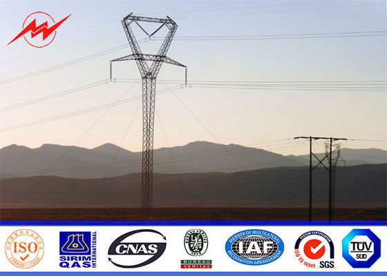 الجلفنة الصلب المعدنية أعمدة المساعدة شكل مضلع ل 33kv الكهربائية خط نقل الطاقة المشروع