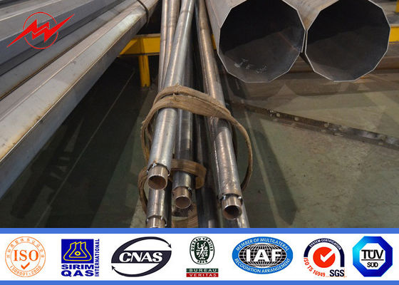 17m Galvanized Painted 400W Round Solar Philippines Street Lighting Poles Price For Road / Highway