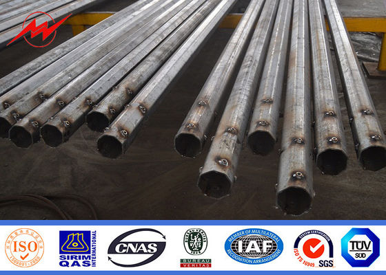 17m Galvanized Painted 400W Round Solar Philippines Street Lighting Poles Price For Road / Highway