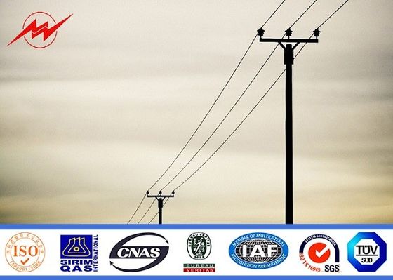 Medium Voltage Galvanized Power Transmission Poles For Electrical Project
