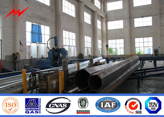 9m 200Dan Galvanized Steel Power Transmission Poles For Electrical  Line