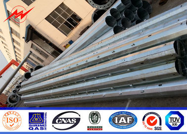 3mm 45ft Q345 المجلفن القطب الصلب ، القطب الطاقة الكهربائية المخصصة على متنها