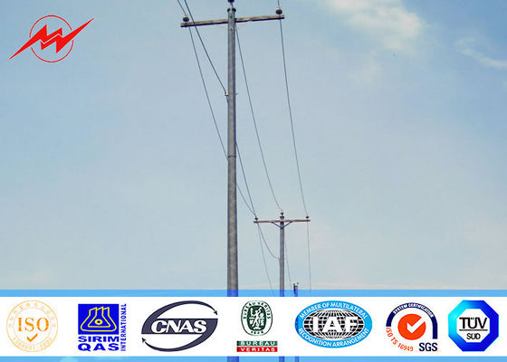 132kv عالية القوة الصلب القطب الطاقة لنقل 15mm سمك التوزيع