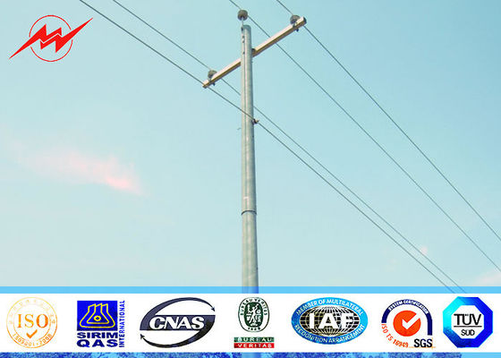 132kv عالية القوة الصلب القطب الطاقة لنقل 15mm سمك التوزيع