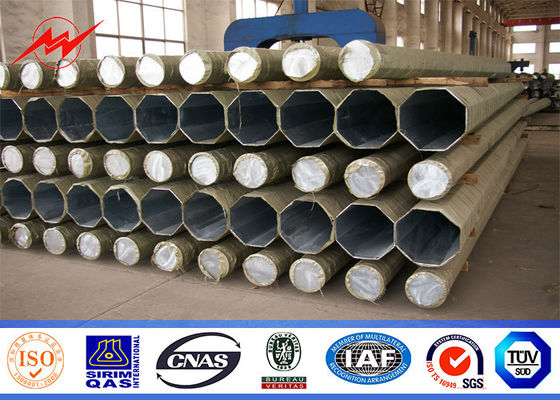 132kv عالية القوة الصلب القطب الطاقة لنقل 15mm سمك التوزيع