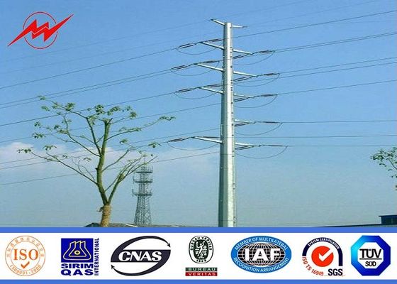 69KV 40FT إلى 100FT فائدة الصلب المجلفن البولنديين لمشروع خط توزيع الطاقة