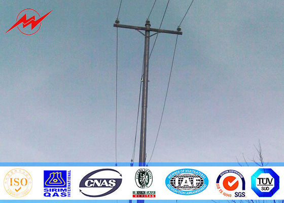 نغب 65FT المجلفن الصلب القطب مع 450Mpa ل 69kv خط نقل سمك 10MM