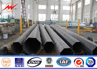 3mm 45ft Q345 المجلفن القطب الصلب ، القطب الطاقة الكهربائية المخصصة على متنها