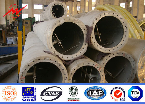 110kv برج الإرسال الاتصالات السلكية واللاسلكية الهوائي الصلب أحادي القطب برج لإشارة الهاتف الخليوي