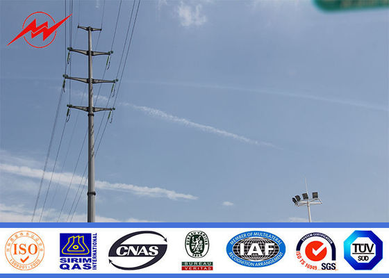 66kv الكهرباء نقل الطاقة القطب خط برج / الصلب مستقيم القطب ل خط نقل العلوية