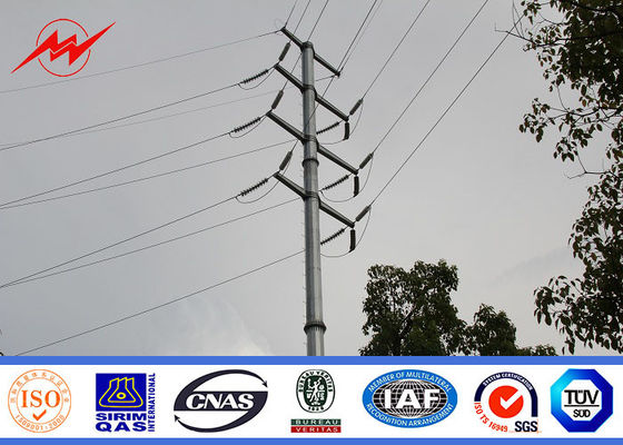 66kv الكهرباء نقل الطاقة القطب خط برج / الصلب مستقيم القطب ل خط نقل العلوية