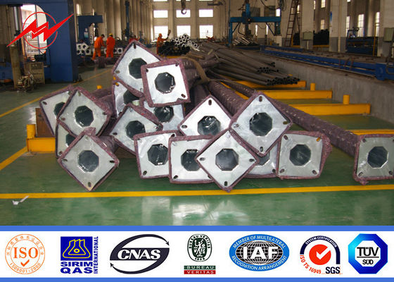 تراجع الساخنة المجلفن 12M Q235 الذراع واحد شارع ضوء أقطاب لإنارة الطريق