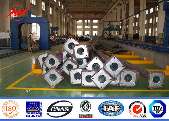 المجلفن S500MC منحني 9M مثمنة وسط أعمدة ضوء الشارع مع سمك 4 مم