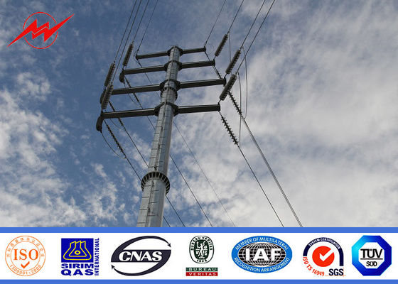 69kv 10M تراجع الساخنة المجلفن الصلب القطب توزيع القطب خط قطب مع اكسسوارات الذراع