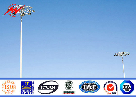 سداسيّ / مثمن 25m 30m high ماست ضوء ضوء Poles مع Aotumatic يرفع نظام