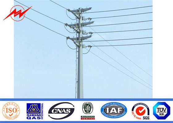 مخروطي / مضلع 110KV الفولاذ المجلفن البولنديين لخط نقل الكهرباء