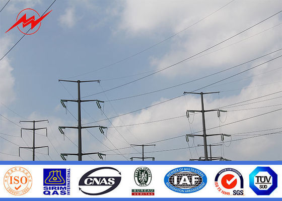 110 Kv 40M 33kv يغلفن فولاذيّ كهربائيّ أنبوبيّ قطب ل ينقل قوة خطّ