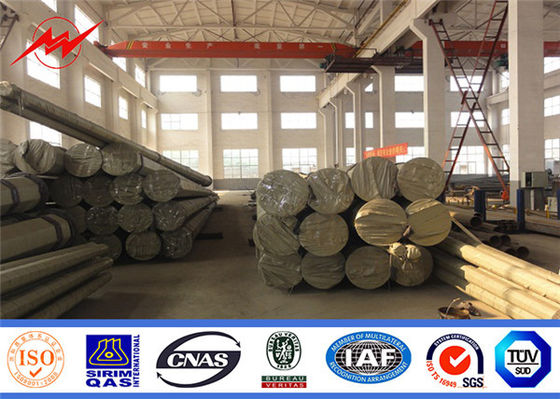 8Ft الانزلاق مشترك Q235 المجلفن الصلب القطب ، قطب الكهرباء فائدة