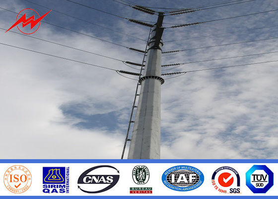 القطب الكهربائي أنبوبي الصلب ، أعمدة أداة معدنية لمشروع خط التوزيع 132kv