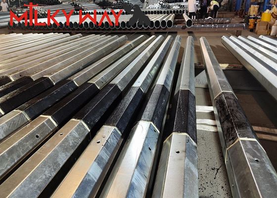 3.8mm 7.2mm 9m 11m ماليزيا hop dip galvanisation القطب الكهربائي من الفولاذ مع FRP