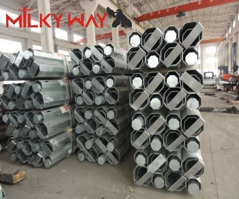 Gr65 Material Steel Power Pole with 460 MPa Yield Strength and 620 MPa Tensile Strength for High Voltage Transmission