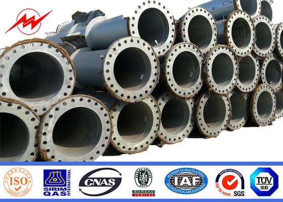 33 Kv Tower الكهربائية المجلفن أنبوبي الصلب القطب 10-220kv نقل الطاقة خط