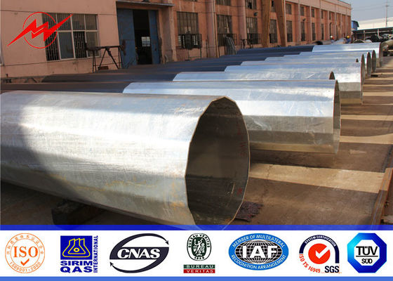 مزدوج أو واحد حلبة 16M 32M الصلب Pole Power Transmission for Overhead Line Steel Tower