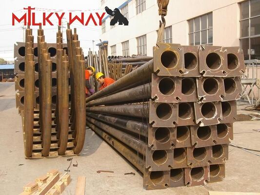 عمود إنارة شارع مثمن مجلفن بالغمس على الساخن بطول 12 مترًا