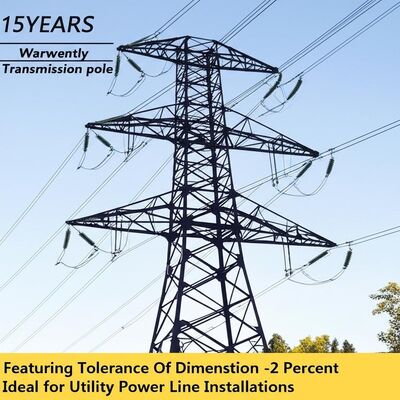 50 سنة ضمان قطب الطاقة الفولاذي مع ± 2٪ التسامح و 460 Mpa قوة العائد لخط النقل