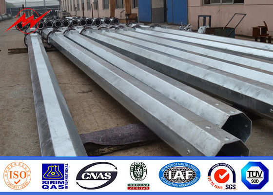 132 Kv 27Meter 1500KG حمولة برج أحادي القطب للإتصالات المتنقلة الاتصالات السلكية واللاسلكية