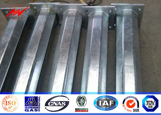 مثمنة في الهواء الطلق ضوء الشارع أقطاب 5M إلى 15M مع 60MM ضياء ذراع منحني مزدوج