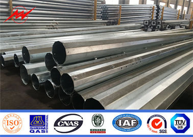 35ft 127-248mm القطب الصلب أنبوبي الصلب 2.75 / 3mm سميكة تراجع الساخنة المجلفن