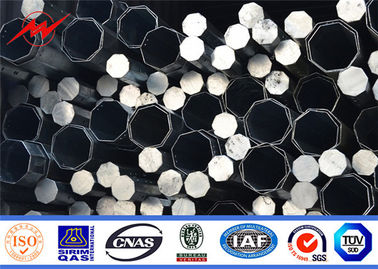 35ft 127-248mm القطب الصلب أنبوبي الصلب 2.75 / 3mm سميكة تراجع الساخنة المجلفن