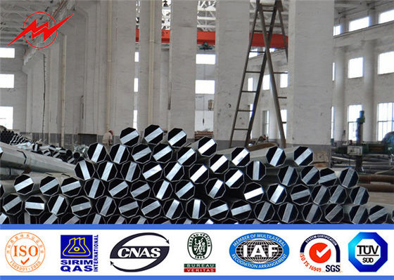 ناقل حركة غابون Q345 ، أداة مساعدة ، أعمدة الطاقة المعدنية 10 أمتار ، 330 كجم